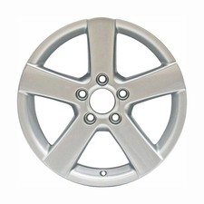 16x7 5 Spoke Refurbished Aluminum Wheel Flange Cut And Painted Silver 560-69895