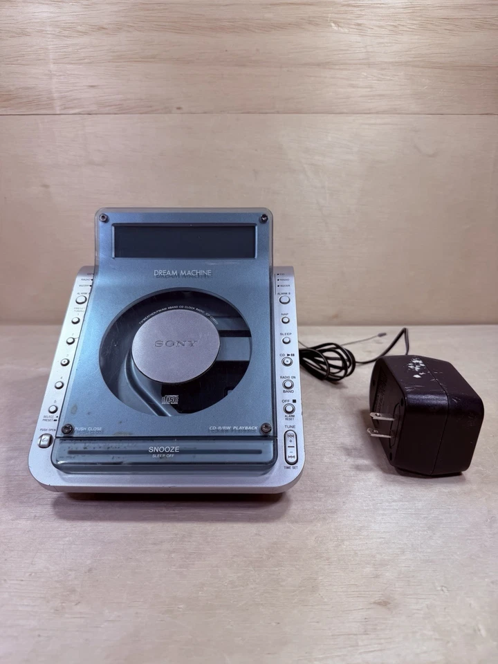 Sony Dream Machine ICF CD855V CD Clock Radio Player Retro Tested Works Great - Image 3 of 4