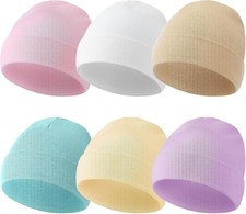 6 Pcs Preemie Baby Hats Cotton Preemie Caps Warm Newborn Beanie