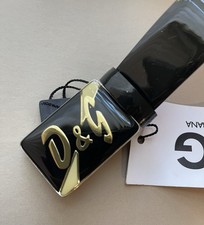 Dolce Gabbana men’s patent leather  thin belt NWT