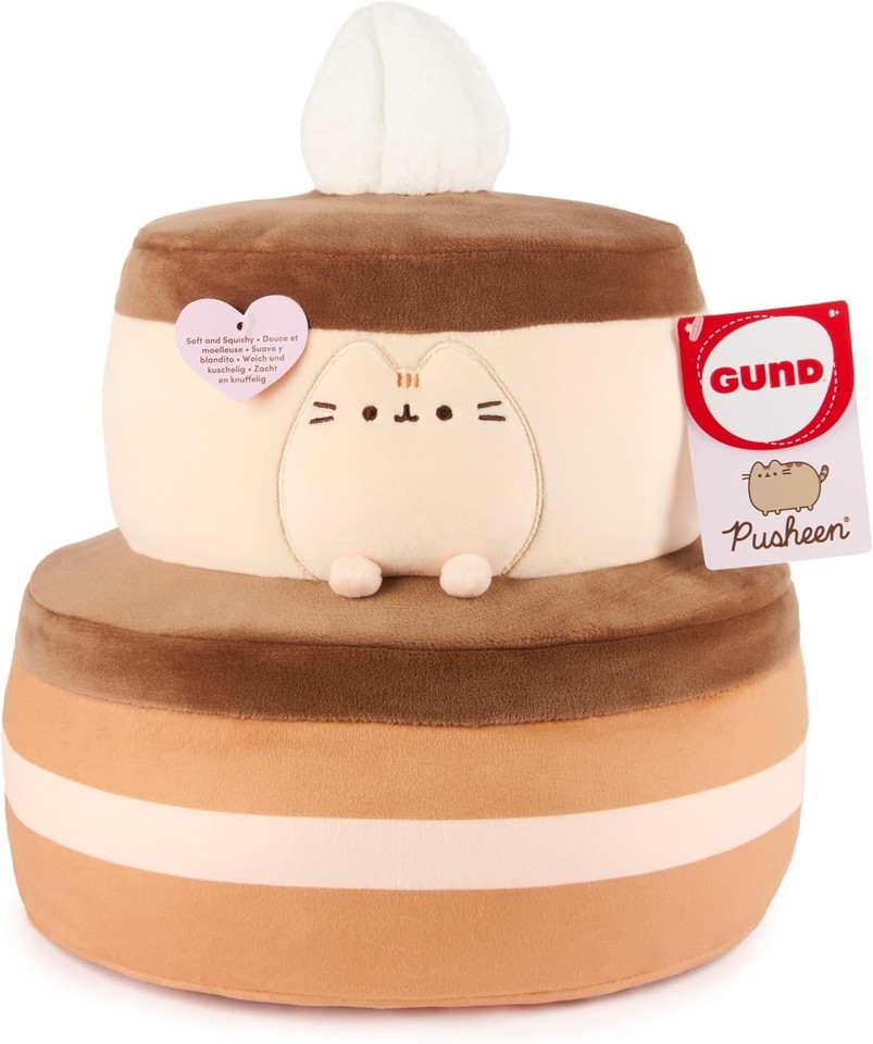 GUND Pusheen Roll Cake Plush - 4" Squishy Stuffed Cat Dessert Toy, Pink & Purple - View #3