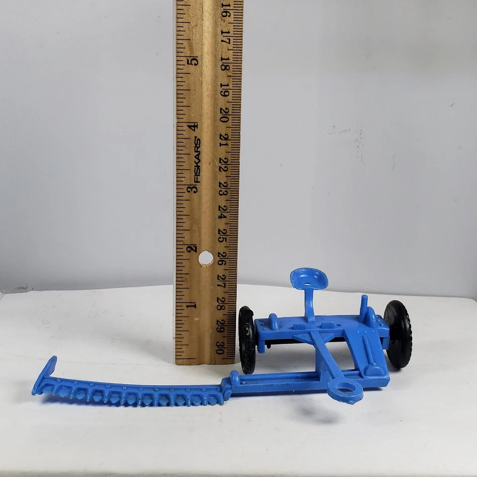 Vintage Marx Plastic Sickle Mower Only Blue INCOMPLETE - Image 3 of 4