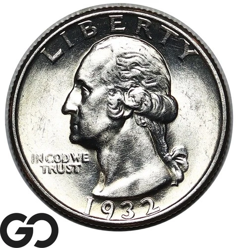 1932 Washington Quarter, Lustrous Solid Gem BU++