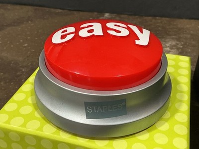 Staples Easy Button In OG Gift Box Tested and Working See VIDEO ''That was Easy''