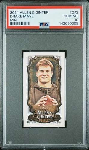 2024 Topps Allen & Ginter Drake Maye MINI ROOKIE RC #272 PSA 10 Gem Mint RARE