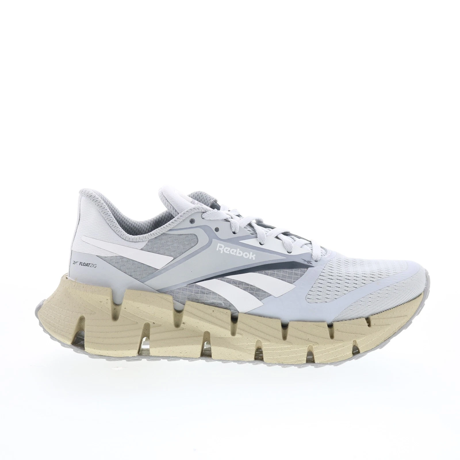 Reebok Floatzig 1 Mens Gray Canvas Lace Up Athletic Running Shoes