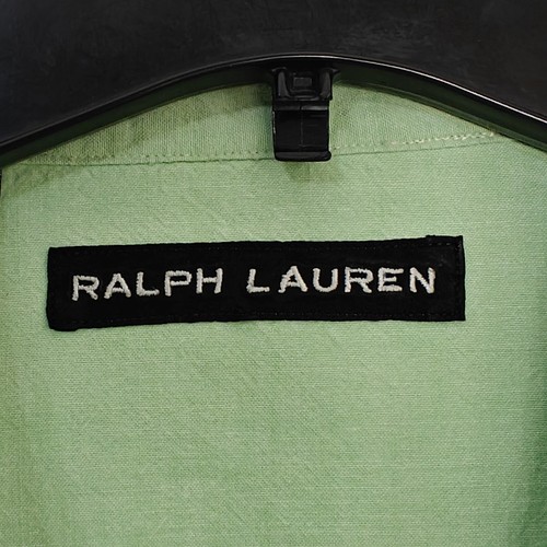Ralph Lauren Black Label Embroidered Western Shirt Size Large Green Long Sleeve - Picture 2 of 11