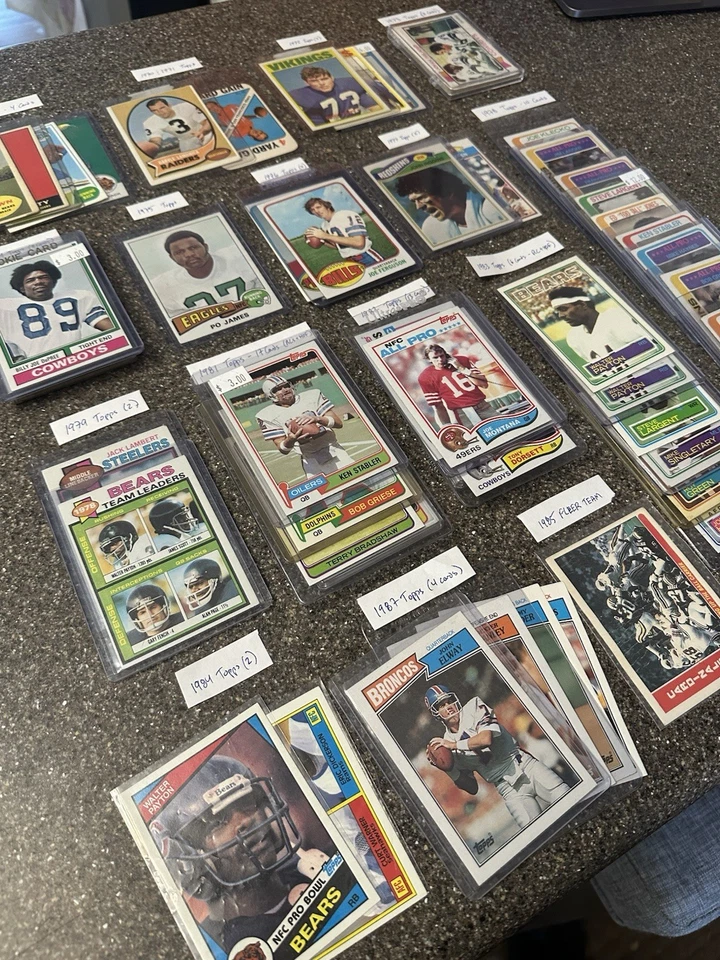 1960-1987 Topps Football Lot - 87 Star Cards, HOF & RC LOADED, VG-EX-High Grade! - Image 2 of 4