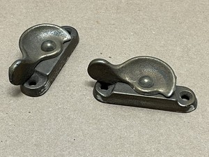 Antique Brass Sash Window Locks, Half-cup Design. Secure Shut Wood Windows. 2.5”