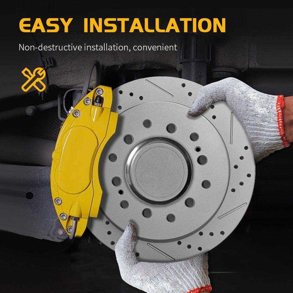 Front Drilled Brake Rotors for Aveo Aveo5 Spark EV G3 Wave Wave5 Swift+ ...