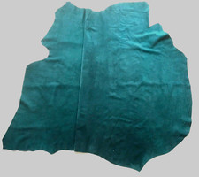 TURQUOISE GREEN PIG SUEDE LEATHER - #3411 - CLOTHING, SEWING,