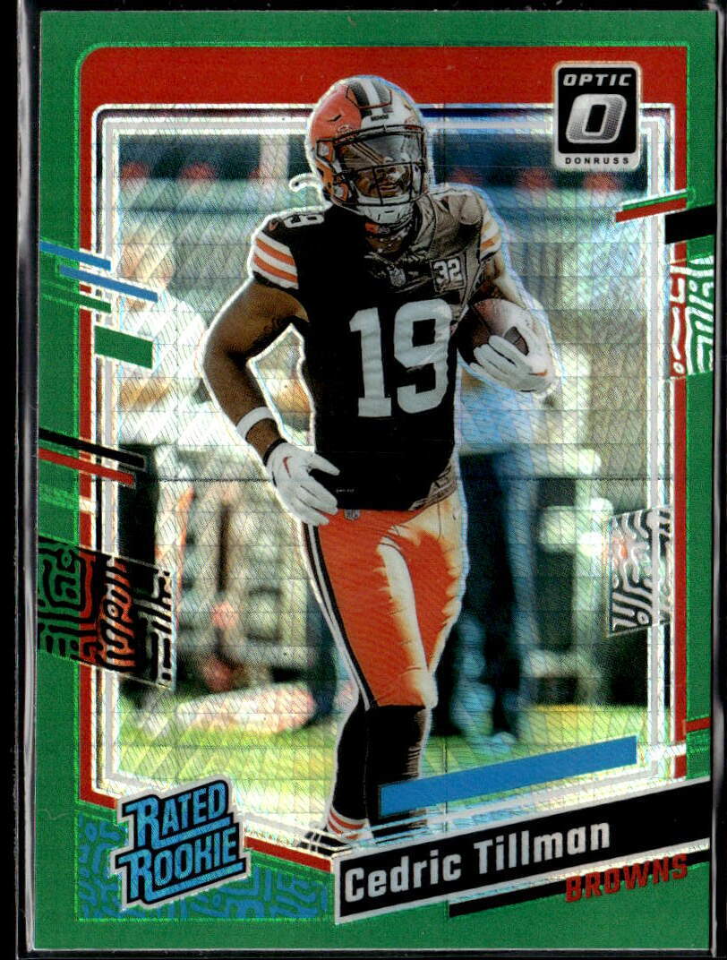 2023 Donruss Optic #224 Cedric Tillman Green Hyper