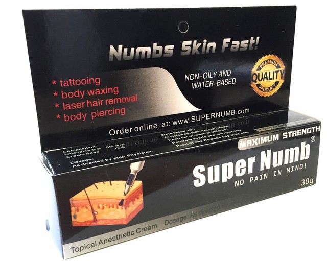 10g SUPER NUMB Strongest Numbing Cream Skin Body Piercings Waxing Laser