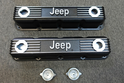 Nos JEEP Mopar Performance Black Aluminum MAGNUM Small Block Valve Covers 360