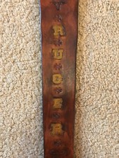 “Ruger” “Barb Wired”Custom Leather Rifle Sling Hand Tooled And Made in the USA