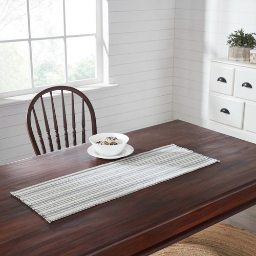 Finders Keepers Chevron Table Settings Placemat Runners Country Steel Grey White - Picture 11 of 25