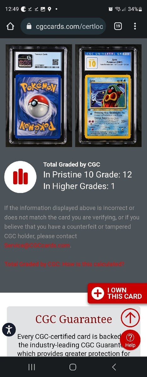 POP 12) CGC 10 PRISTINE Pokemon 1st Edition Neo Revelation
