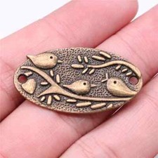 10pcs 36x19mm Birds oval Connector Charms For DIY Jewelry ef5104
