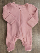 Baby Girl Clothes Nwot Wonder Nation Preemie Dusty Rose Pink Footed Outfit