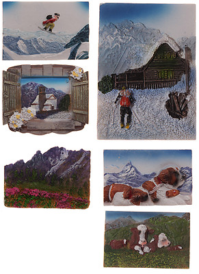 Sammlerstück Kühlschrank Kühlschrankmagnet Souvenir Neuheit Geschenk Fenster Berg Ski