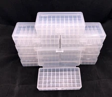 Plastic Ammo Box (Lot of 10)  50 Round, 38 Special / 357 Mag, Made in USA, MP-50