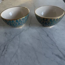 New. L'Objet Fortuny Cereal Bowls Ashanti Teal Set-2