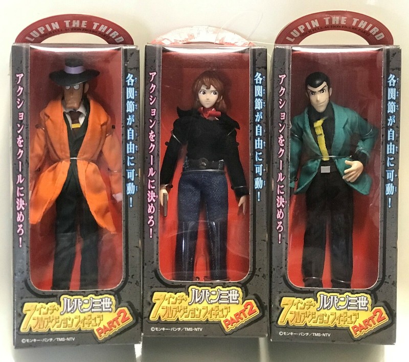 LUPIN THE 3RD Lupin Fujiko Zenigata Japan 7" Figures UFO Catcher Exclusive Japan