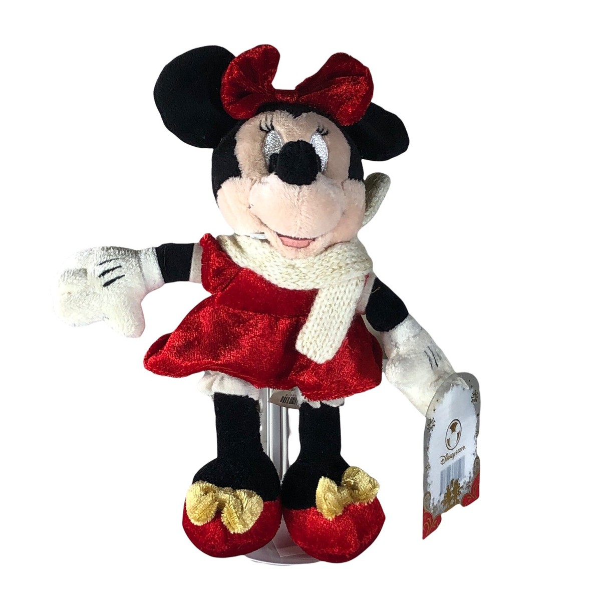 Disney Minnie Mouse Winter Plush stuffed animal toy w/ scarf & Red