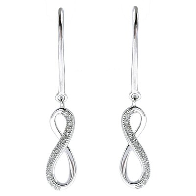 Boucles d'oreilles en argent 925 et oxyde de zirconium argent Arbelo