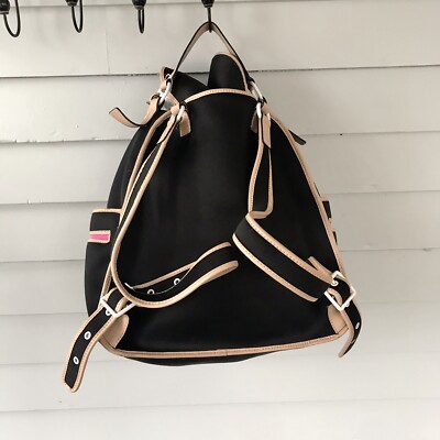 Juicy Couture Black And Tan Backpack Drawstring Polyester | eBay display picture 1