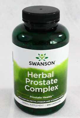 Swanson Herbal Prostate Complex 200 Capsules New Free Shipping Exp: 01/28