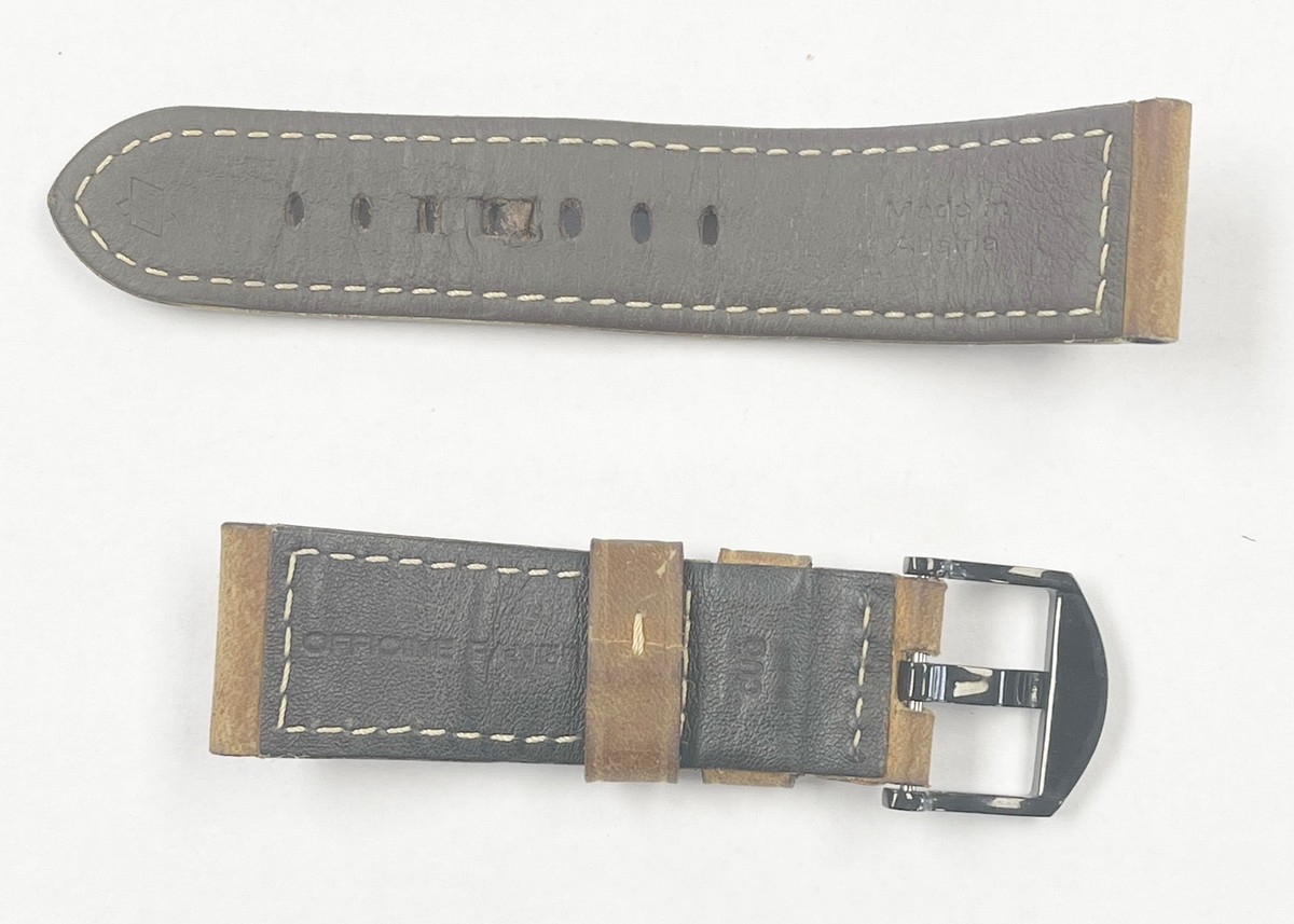 Authentic Officine Panerai 24mm x 22mm Brown Leather Watch Authentic Officine Panerai 24mm x 22mm Brown Leather Watch