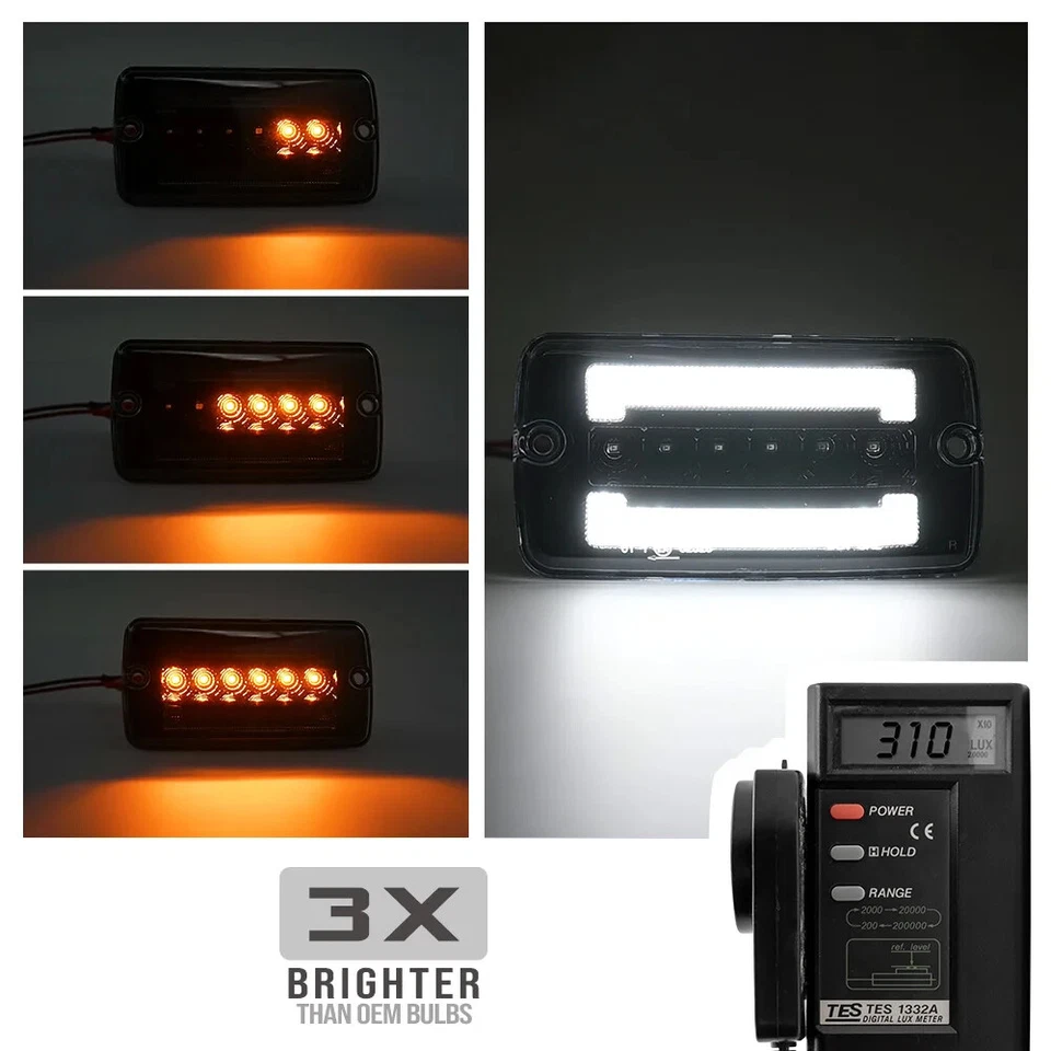 Parking Lamps For 1997-2006 Jeep Wrangler TJ Clear Front Corner Indicator Lights - Image 4 of 4