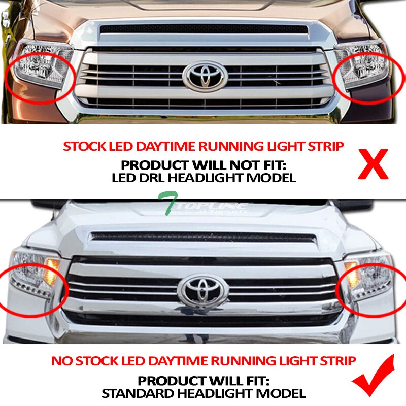 Topline For 14-21 Toyota Tundra Full LED Sequential Projector Headlights - Black - Image 2 of 4