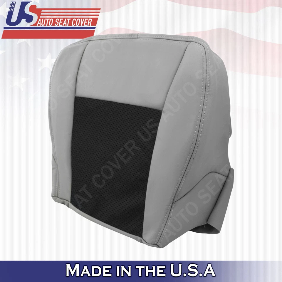 Cubierta de asiento inferior de cuero perforado negro/gris para conductor Cadillac CTS 2003 a 2007 Foto 4 de 4