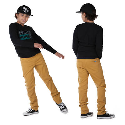 Superslick Kinderhose gelb slim fit stretch Kinder Hose Jungen Größe 146 - 176