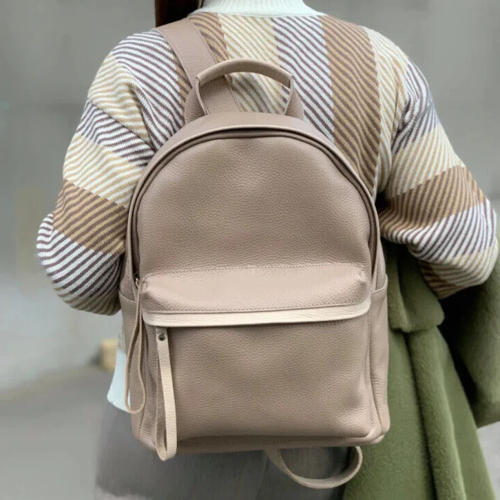 COACH Zaino donna VERA pelle ciottolata arancione borsa laidies fatto a mano