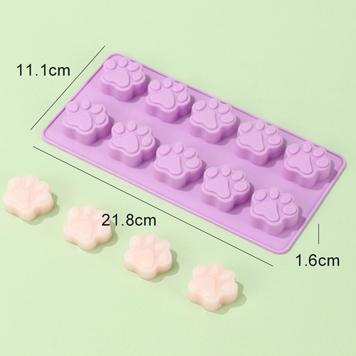 1Pc 10Hole Food Grade Silicone Paw Print Mold Reusable Dog Cat Paw Baking Mold - Picture 9 of 15