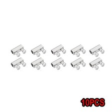 10Pcs M3 Steel Wire Rope Clamps 3mm Double Hole Cable Clips with Screw Stopper