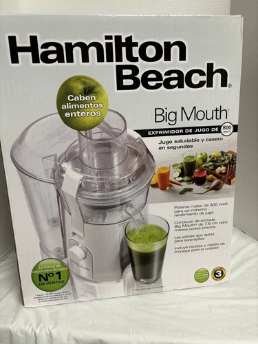 Hamilton Beach Big Mouth Juice Extractor Model 67602A White 800 Watt *NEW in Box