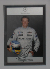 Autographed ALEXANDER WURZ Official Career Achievements Promo Photocard Driver