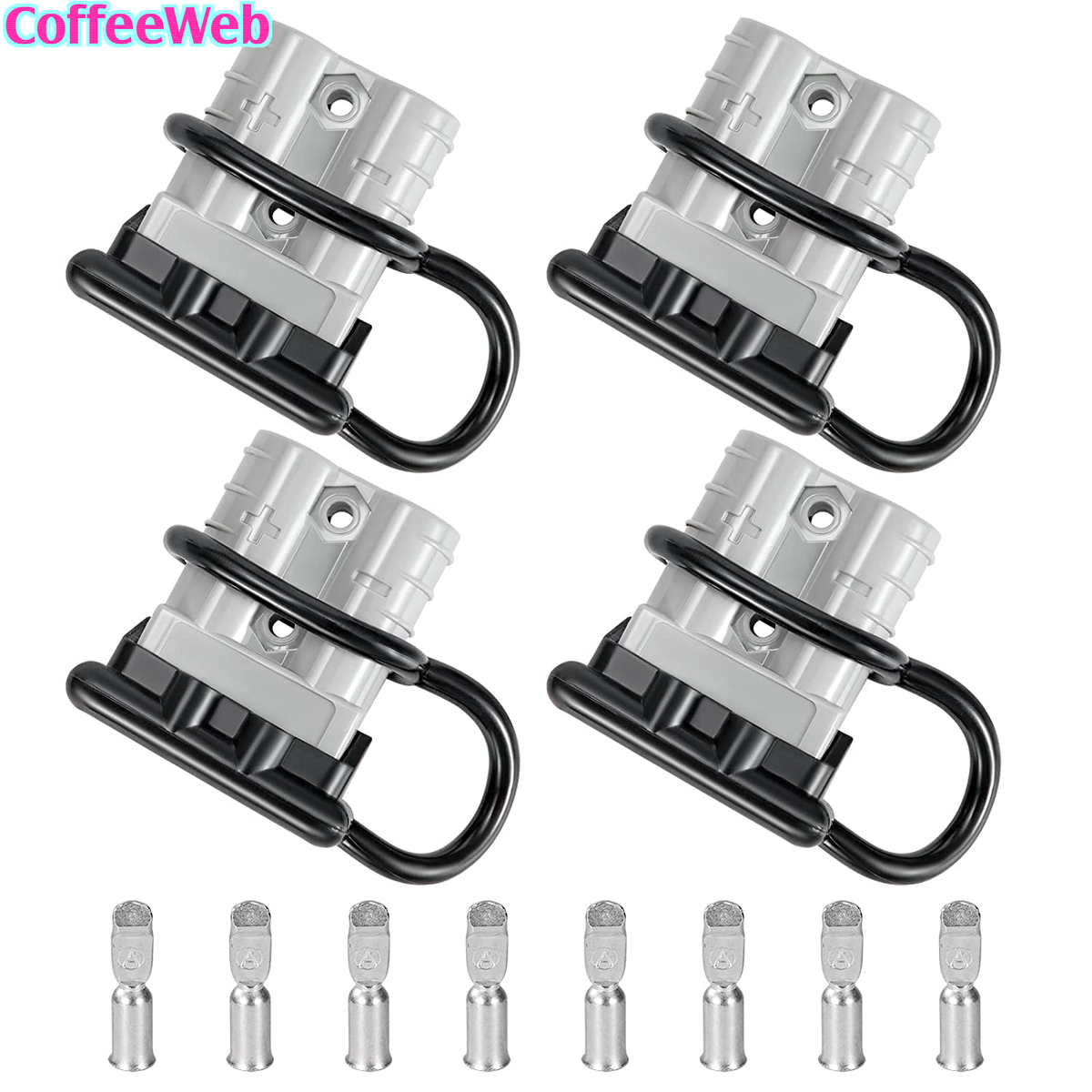 2 Connettori Batteria 50A - Con Cavi 10AWG 25cm, Per Connessione Rapida