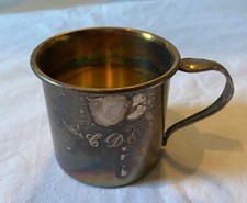 Sweet Vintage Oneida Silverplate Engraved Baby Child's Infant's Cup Mug