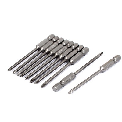 10x Hex Leg 75x3mm Head Phillips Screwdriver Cross Ph1 Bit 1/4''
