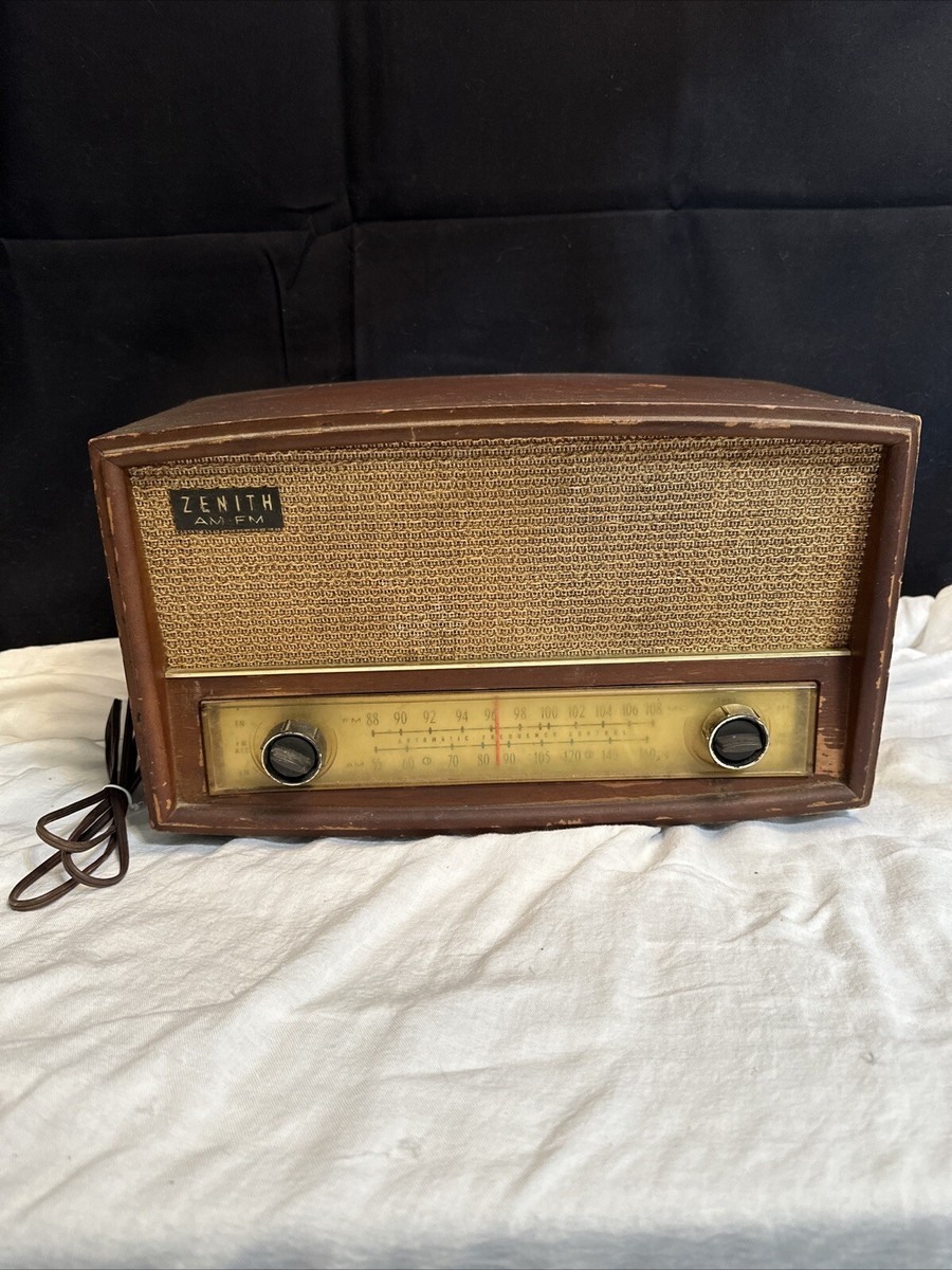 Vintage 1950s Zenith G730w Tube AM/FM Radio with Phono Input | eBay