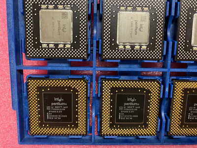Vintage Intel Pentium 166mhz MMX 66mhz FSB 2.8v Socket 7