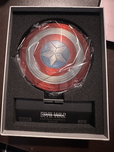 Marvel Civil War Captain America Shield Scaled Replicas EFX w/ COA AP - Picture 3 of 9