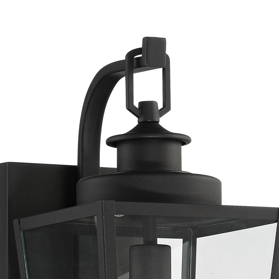 Ackerly Modern Outdoor Wall Light Fixture Textured Black 17 1/4" for