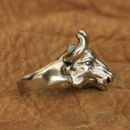 Cupronickel Bull Ring Mens Biker Rock Punk Jewellery CP198C UK N½~Z4 - Picture 6 of 27