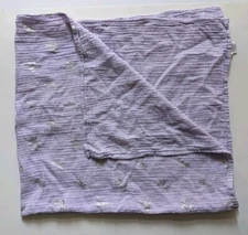 Okie Dokie Baby Swaddling Blanket Purple Silver Unicorns Muslin 37 in X 36 in